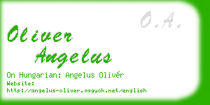 oliver angelus business card
