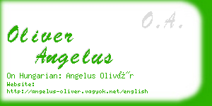 oliver angelus business card